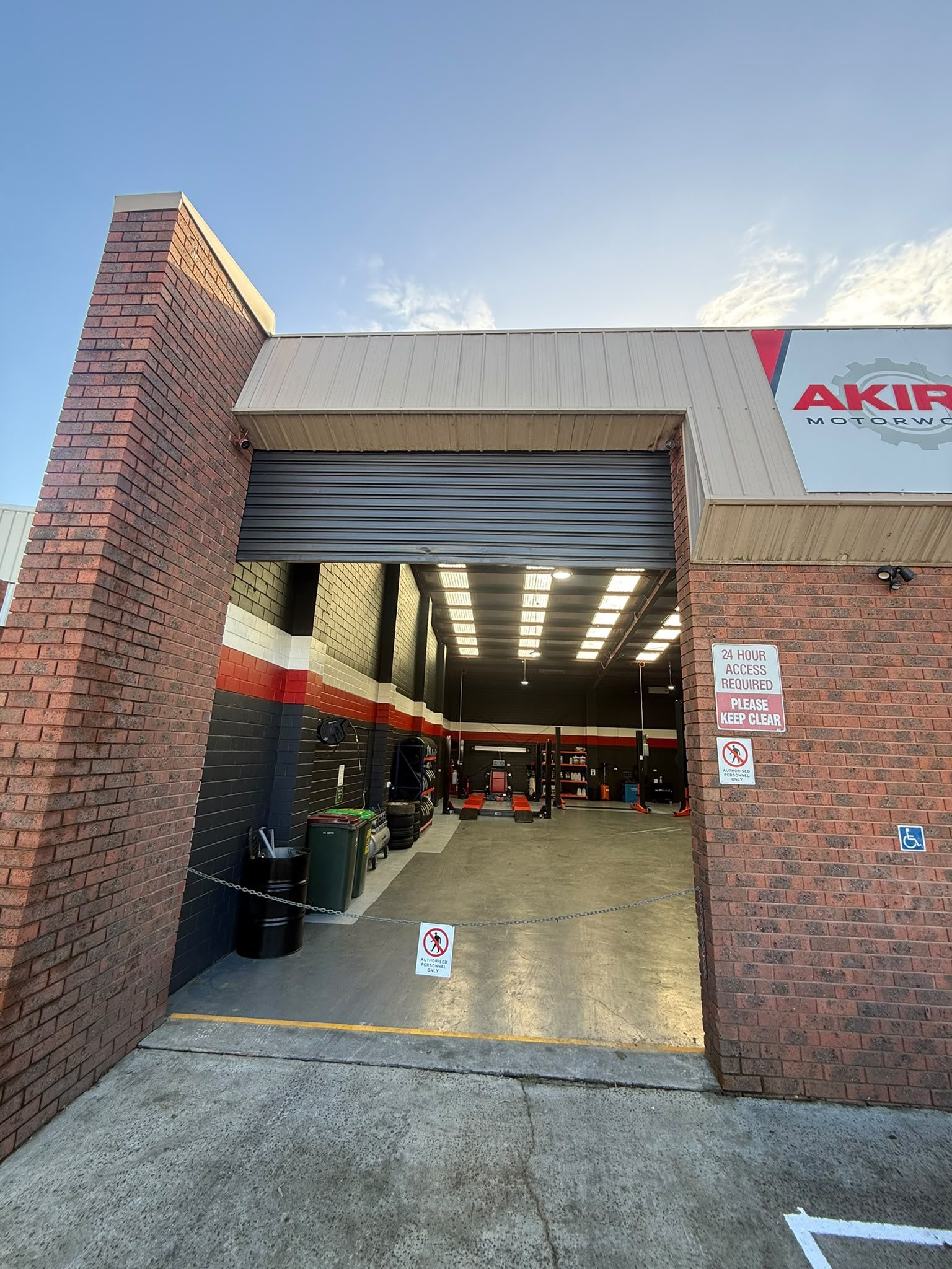 Akira Motorworks workshop entrance